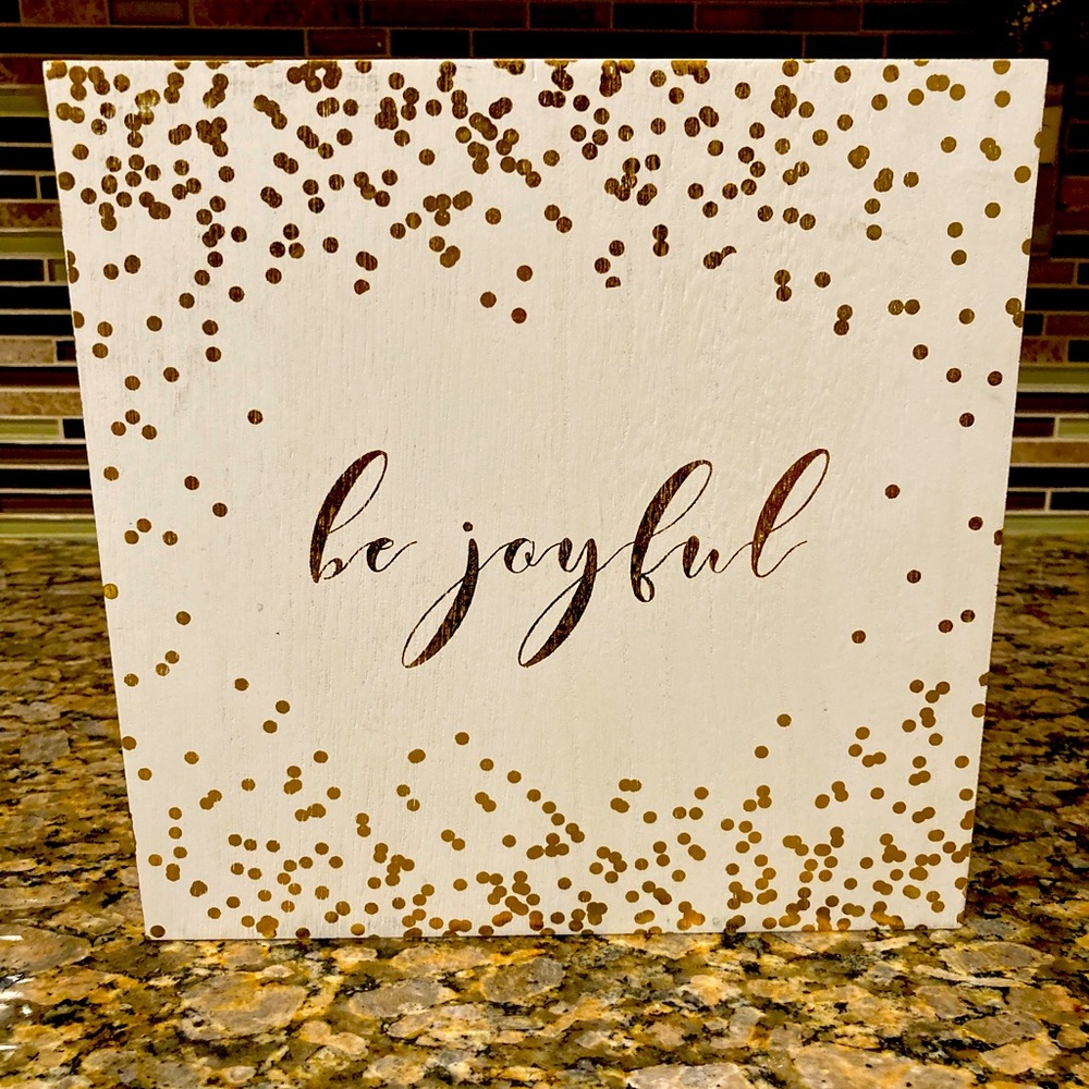 “Be Joyful” Decorative wooden sign